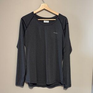 Columbia charcoal Grey Omni-Wick Long Sleeve Tee